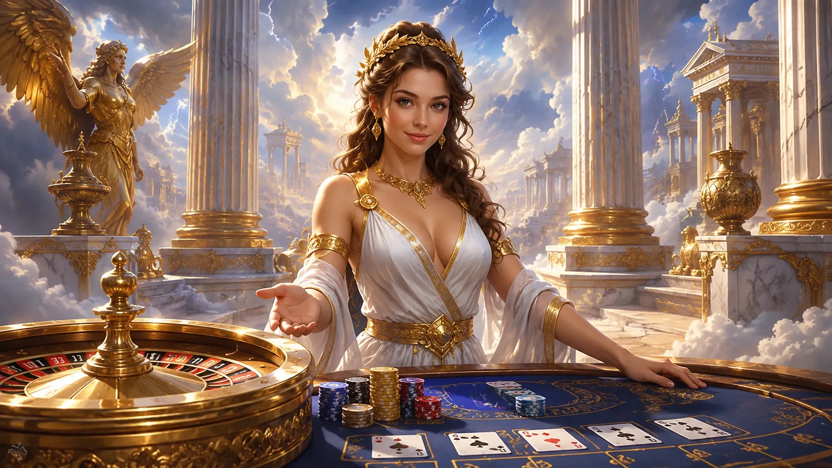 Cazeus live dealer at a roulette table